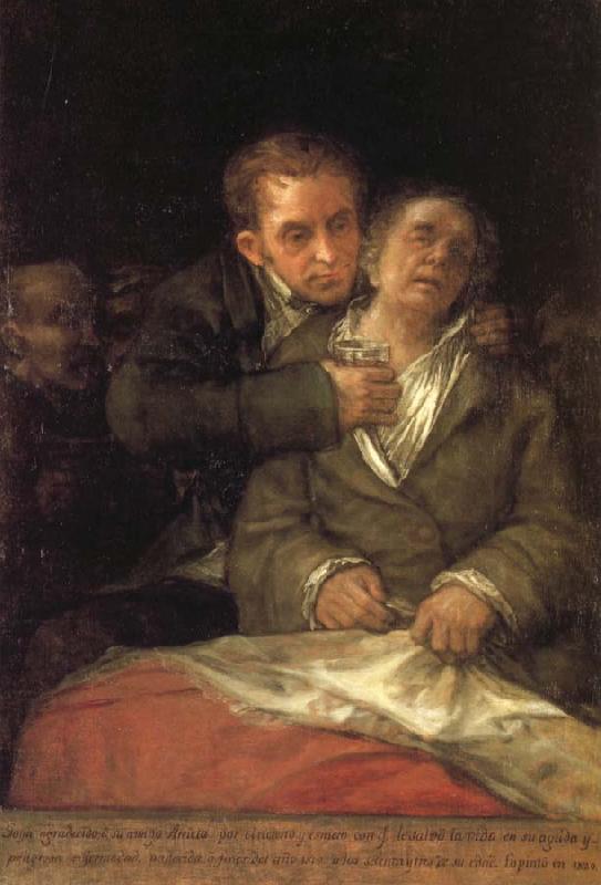 Francisco Goya Self-Portrait with Dr Arrieta Norge oil painting art